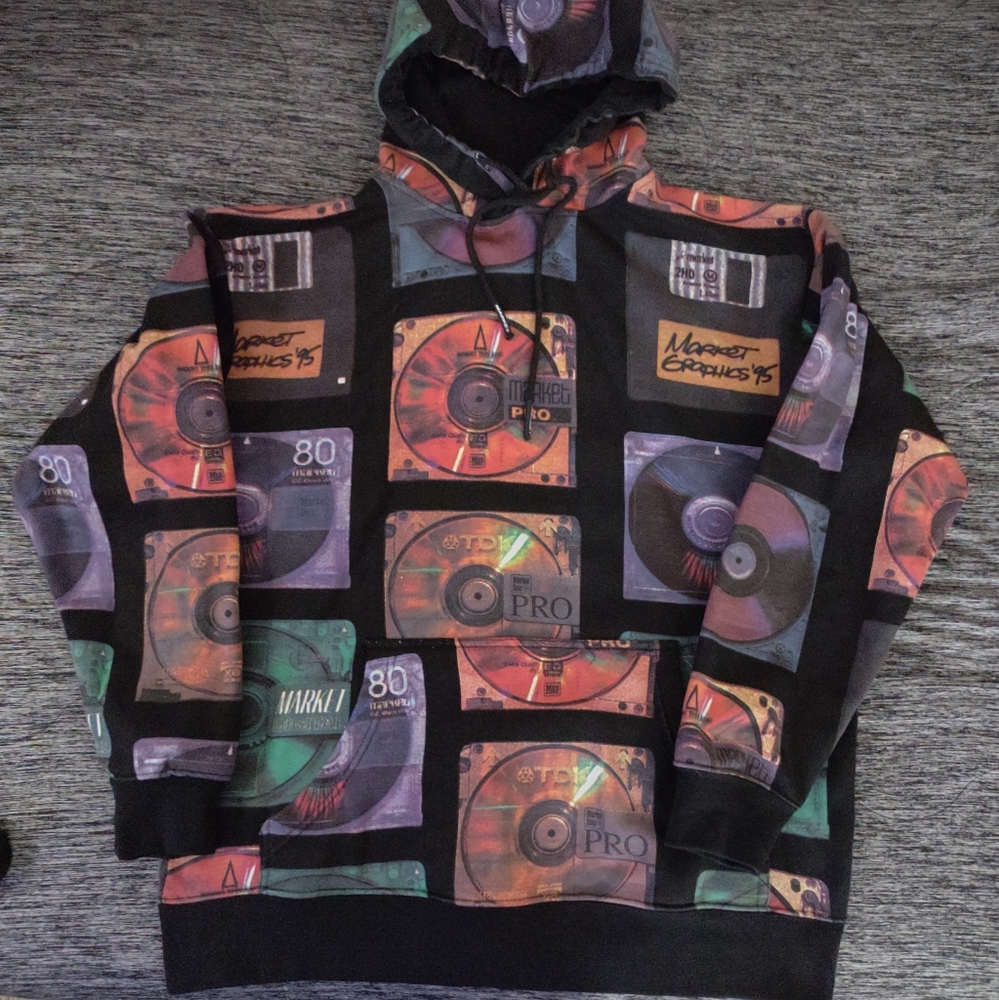 Market AOP cd hoodie sweater Large